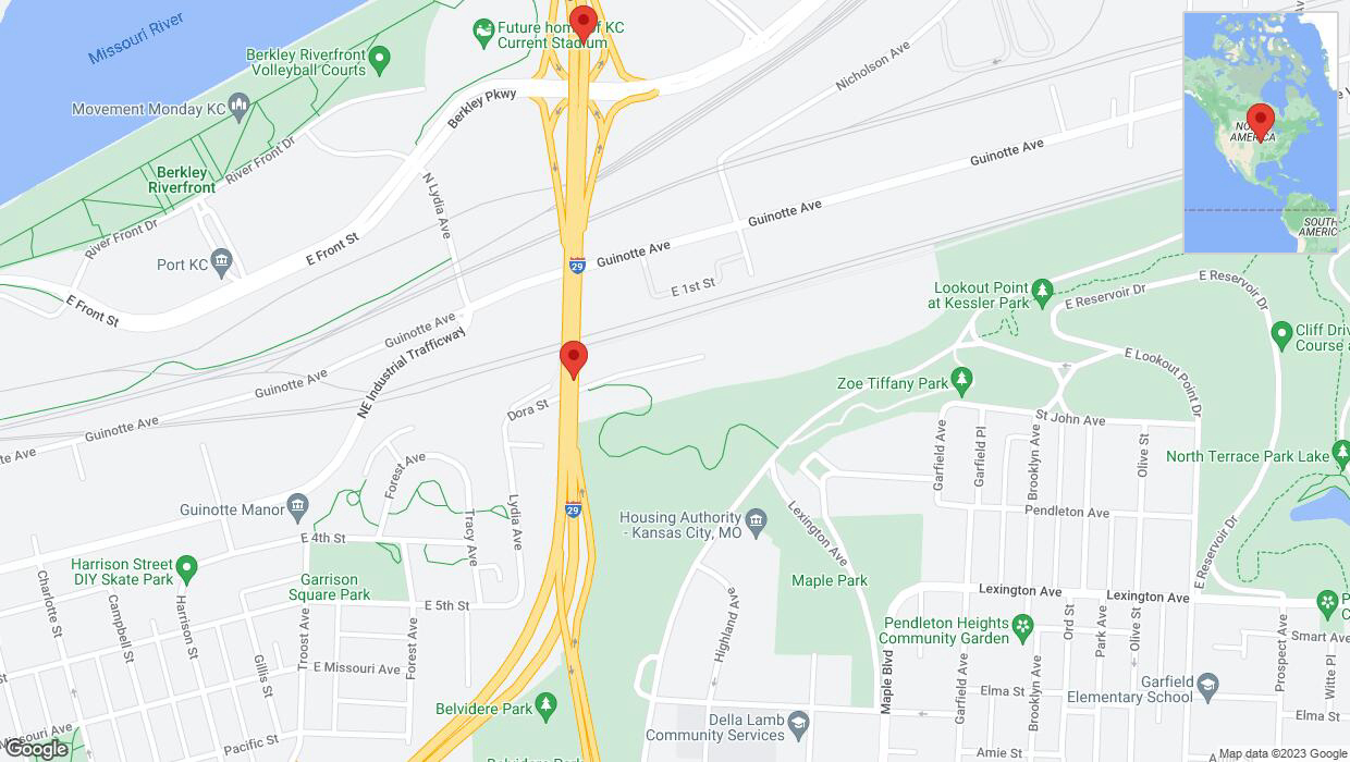 A detailed map that shows the affected road due to 'Crash update: I-29/I-35' on October 25th at 7 p.m.