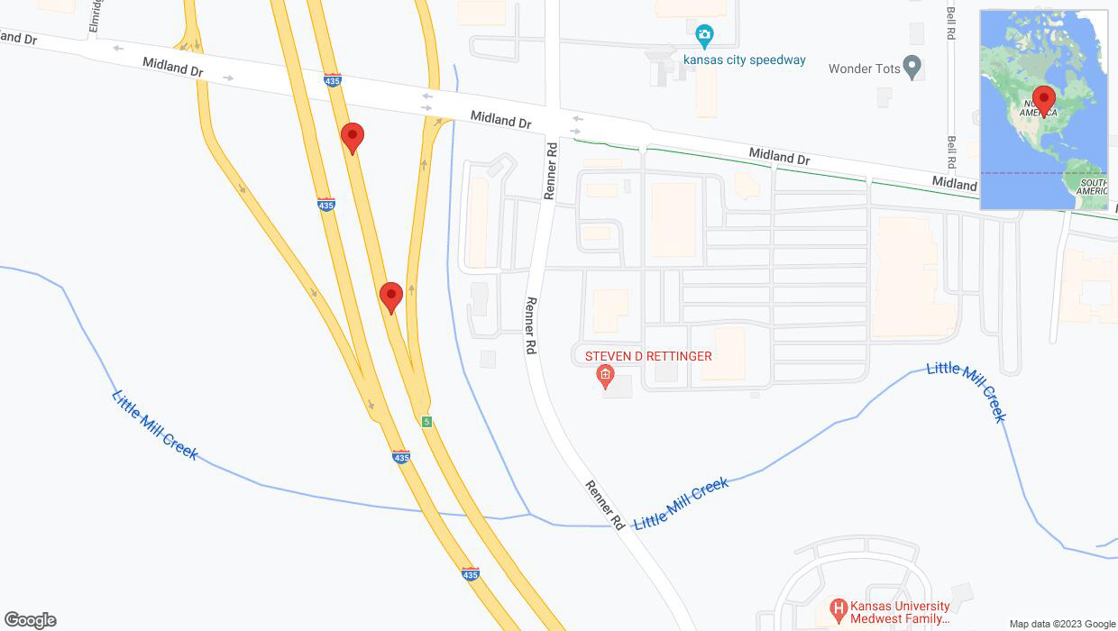A detailed map that shows the affected road due to 'Crash report: I-435' on October 25th at 3:54 p.m.