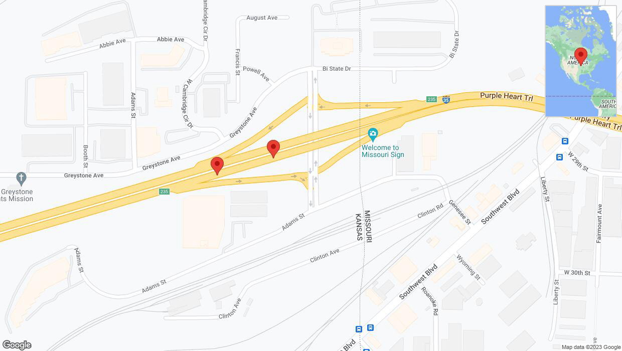 A detailed map that shows the affected road due to 'Reports of a crash on northbound I-35' on October 25th at 5:30 p.m.