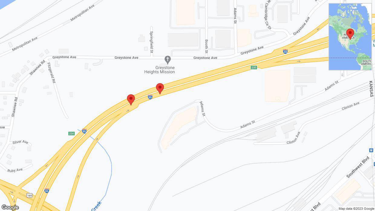 A detailed map that shows the affected road due to 'Reports of a crash on northbound I-35' on October 25th at 6:30 p.m.