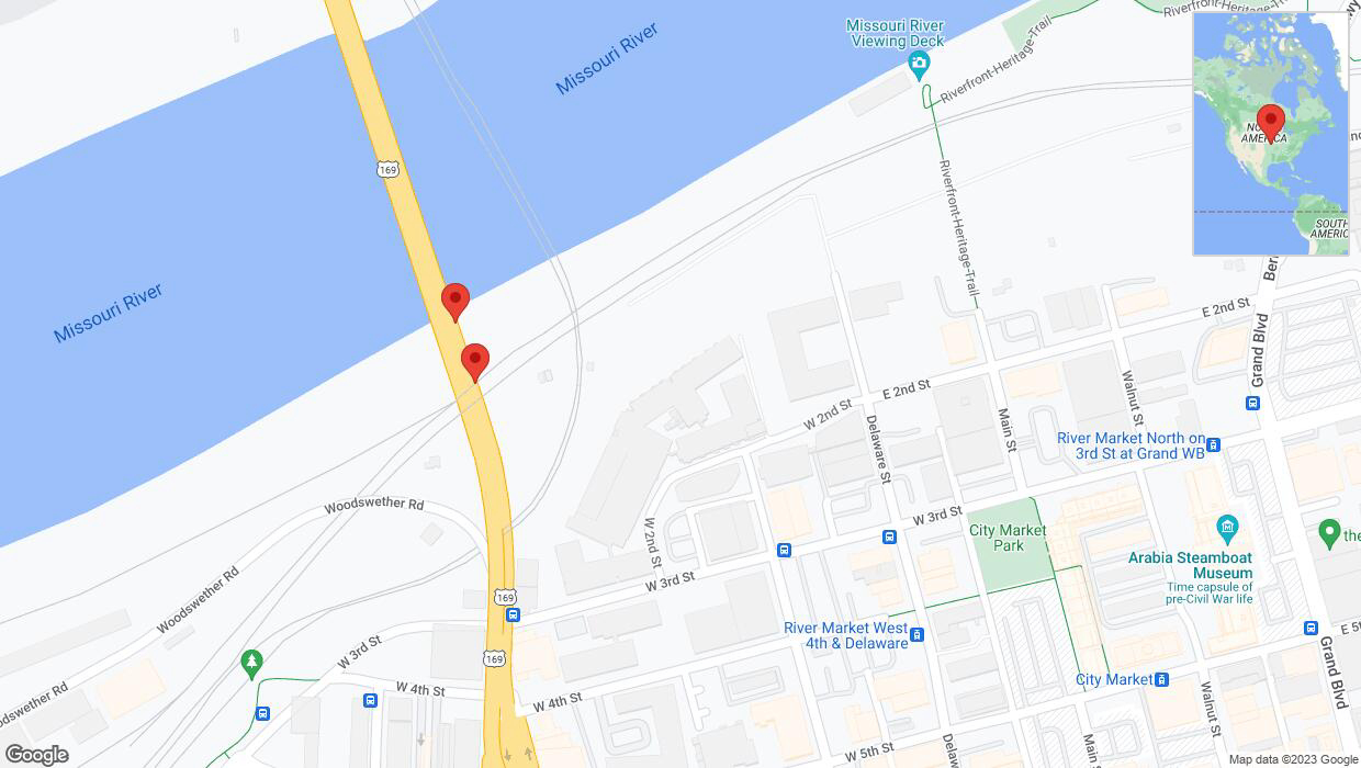 A detailed map that shows the affected road due to 'Crash update: US-169 North' on October 26th at 6 p.m.