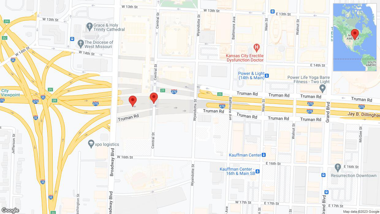 A detailed map that shows the affected road due to 'Crash report: Truman Road' on October 27th at 5:42 p.m.