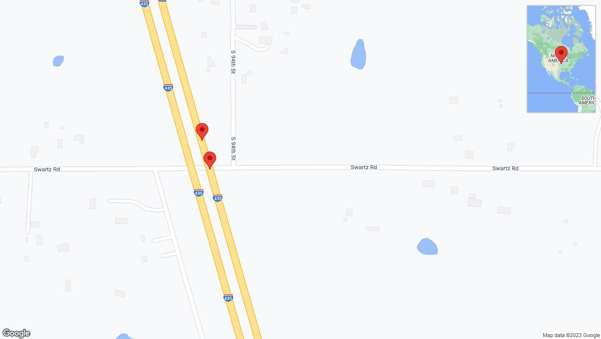 A detailed map that shows the affected road due to 'Crash report: I-435' on October 28th at 3:30 p.m.