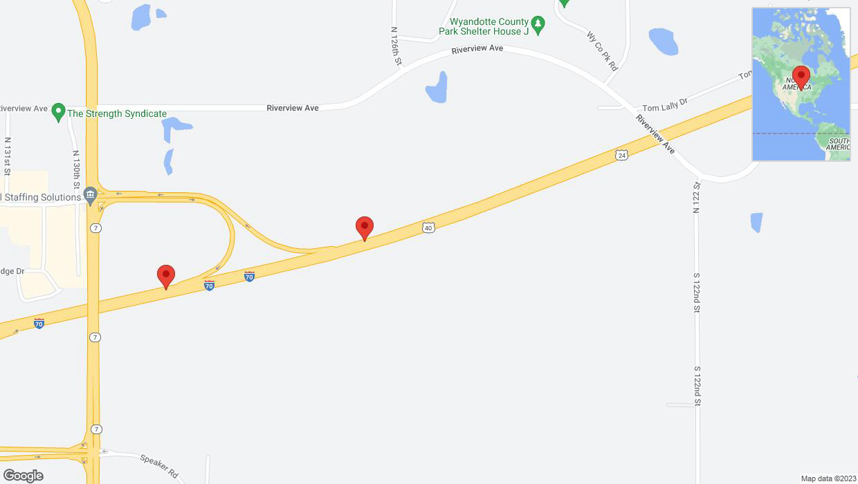 A detailed map that shows the affected road due to 'Bonner Springs: I-70 temporarily closed' on October 28th at 8:18 p.m.