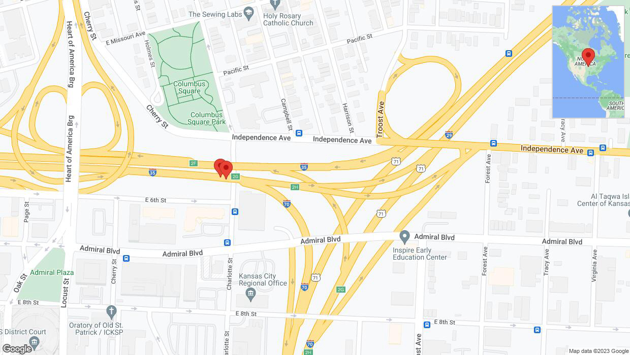 A detailed map that shows the affected road due to 'Crash reported in Kansas City' on October 29th at 3:19 p.m.
