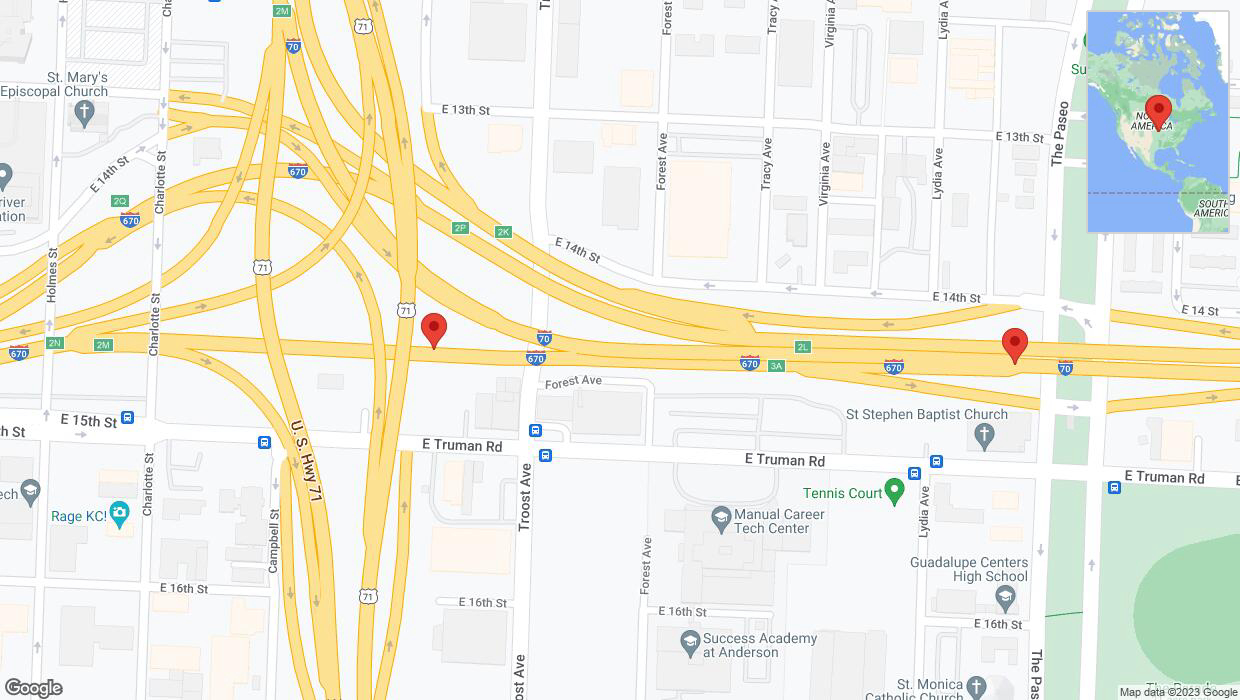 A detailed map that shows the affected road due to 'Crash update: I-670 East' on October 30th at 2:42 p.m.