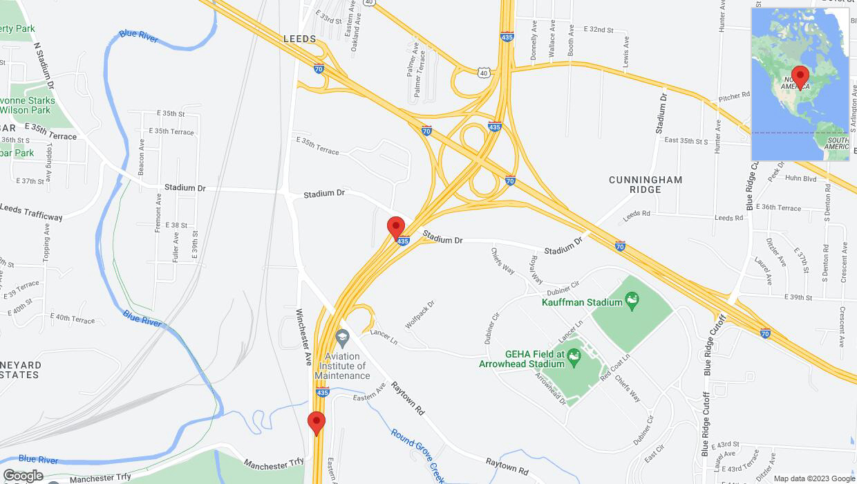 A detailed map that shows the affected road due to 'Crash report: I-435' on October 31st at 10:36 p.m.