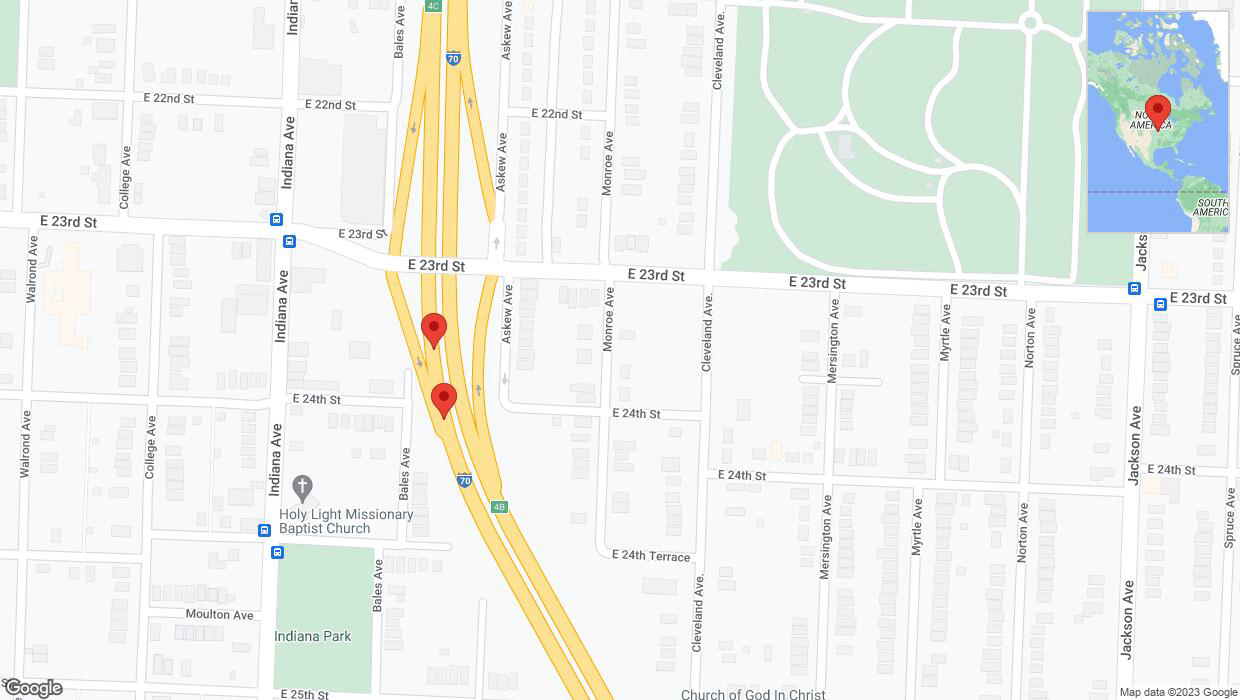 A detailed map that shows the affected road due to 'Reports of a crash on eastbound I-70' on November 1st at 11:30 p.m.