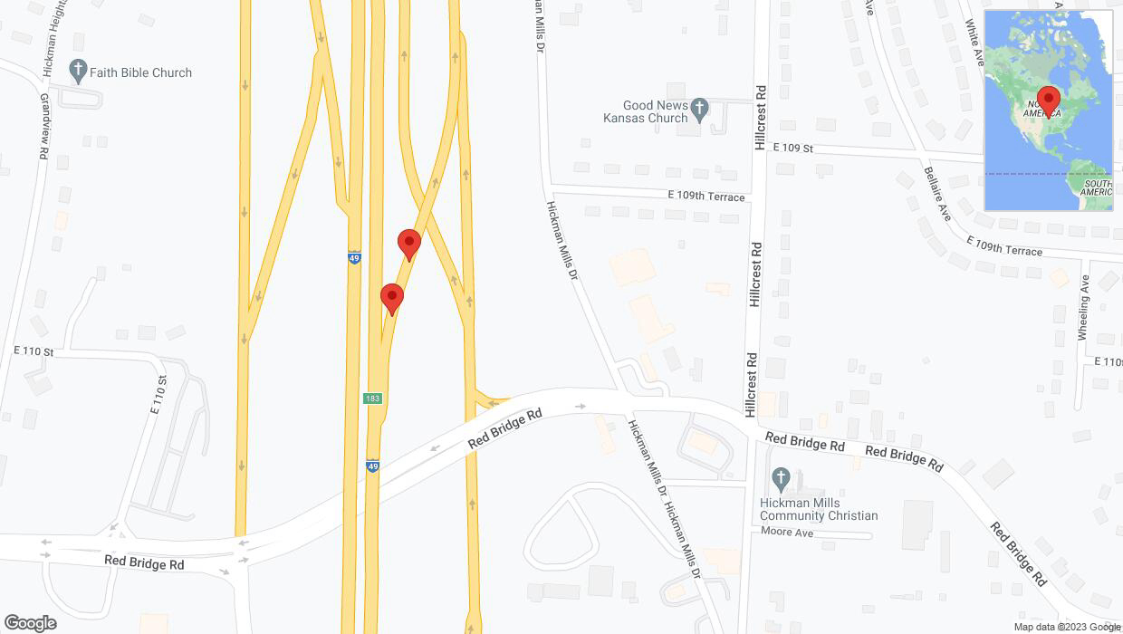 A detailed map that shows the affected road due to 'Crash update: U. S. Highway 71' on November 3rd at 3:56 p.m.