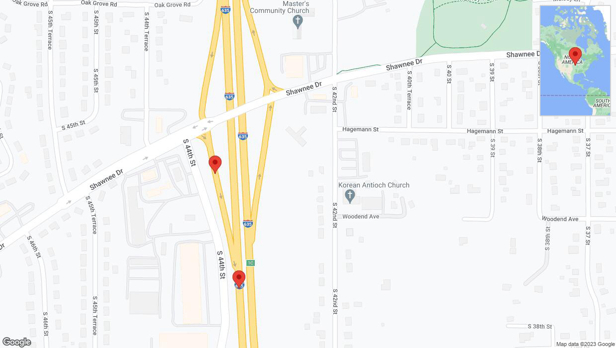A detailed map that shows the affected road due to 'A crash has been reported on Shawnee Drive' on November 3rd at 7:08 p.m.