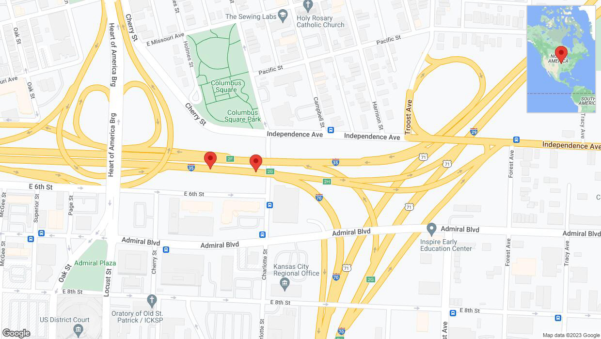 A detailed map that shows the affected road due to 'Crash report: I-70/I-35' on November 3rd at 7:20 p.m.