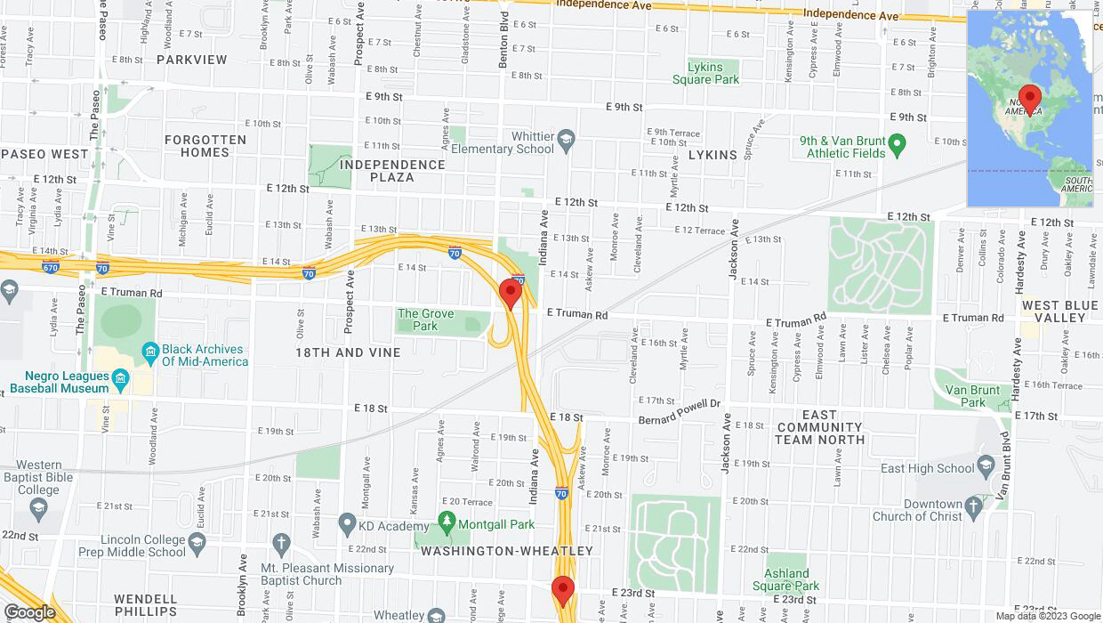 A detailed map that shows the affected road due to 'Reports of a crash on eastbound I-70' on November 3rd at 10:08 p.m.
