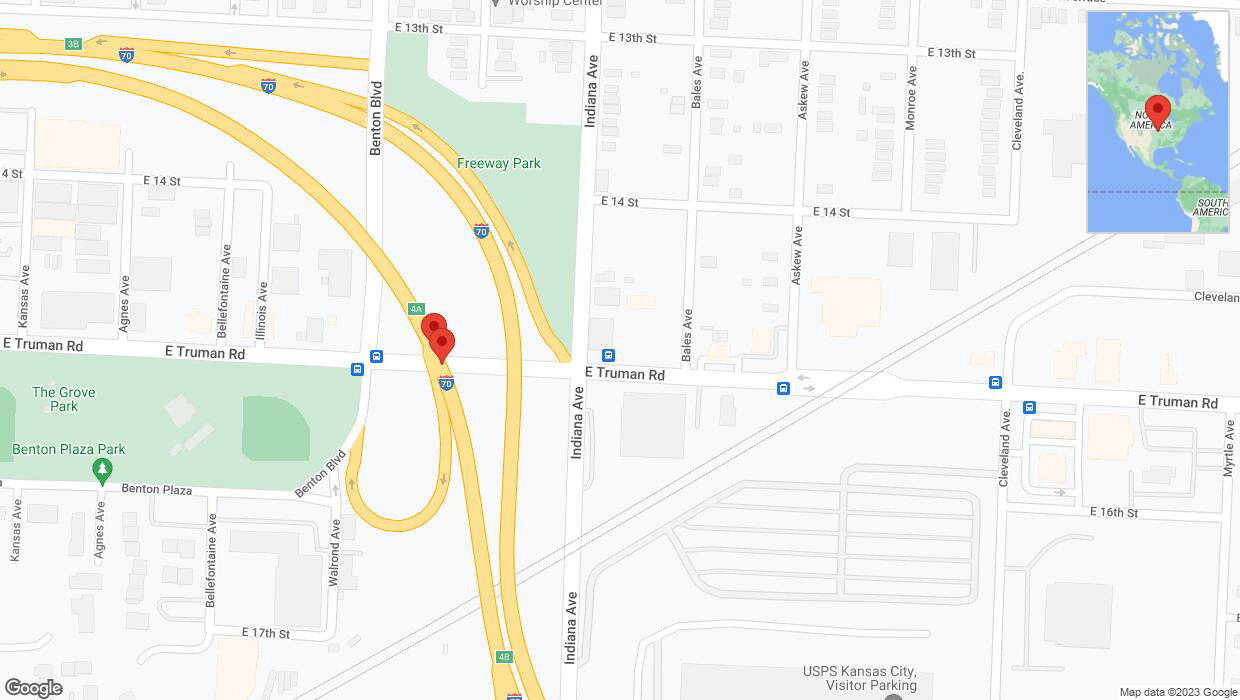 A detailed map that shows the affected road due to 'A crash has been reported on eastbound I-70' on November 5th at 1:17 p.m.