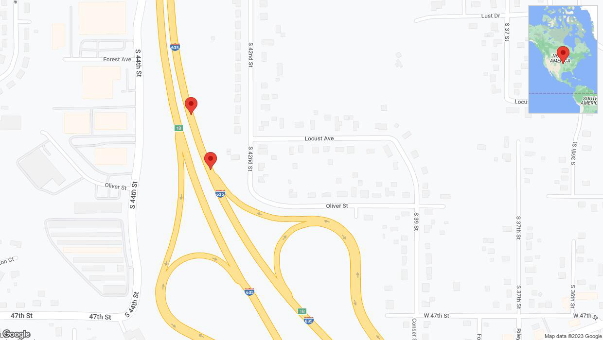 A detailed map that shows the affected road due to 'Reports of a crash on northbound I-635' on November 7th at 7 p.m.