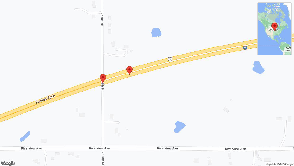 A detailed map that shows the affected road due to 'Broken down vehicle on eastbound I-70 in Edwardsville' on November 6th at 3:55 p.m.