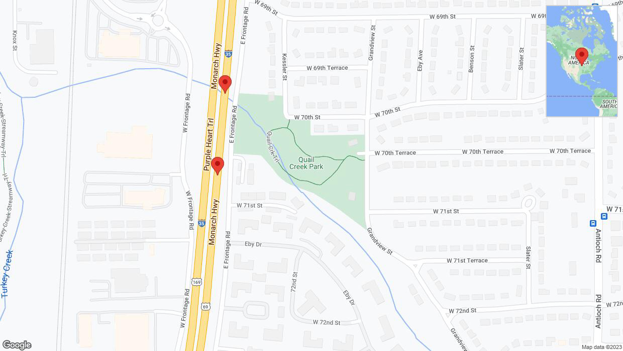 A detailed map that shows the affected road due to 'A crash has been reported on eastbound I-35' on November 6th at 3:55 p.m.