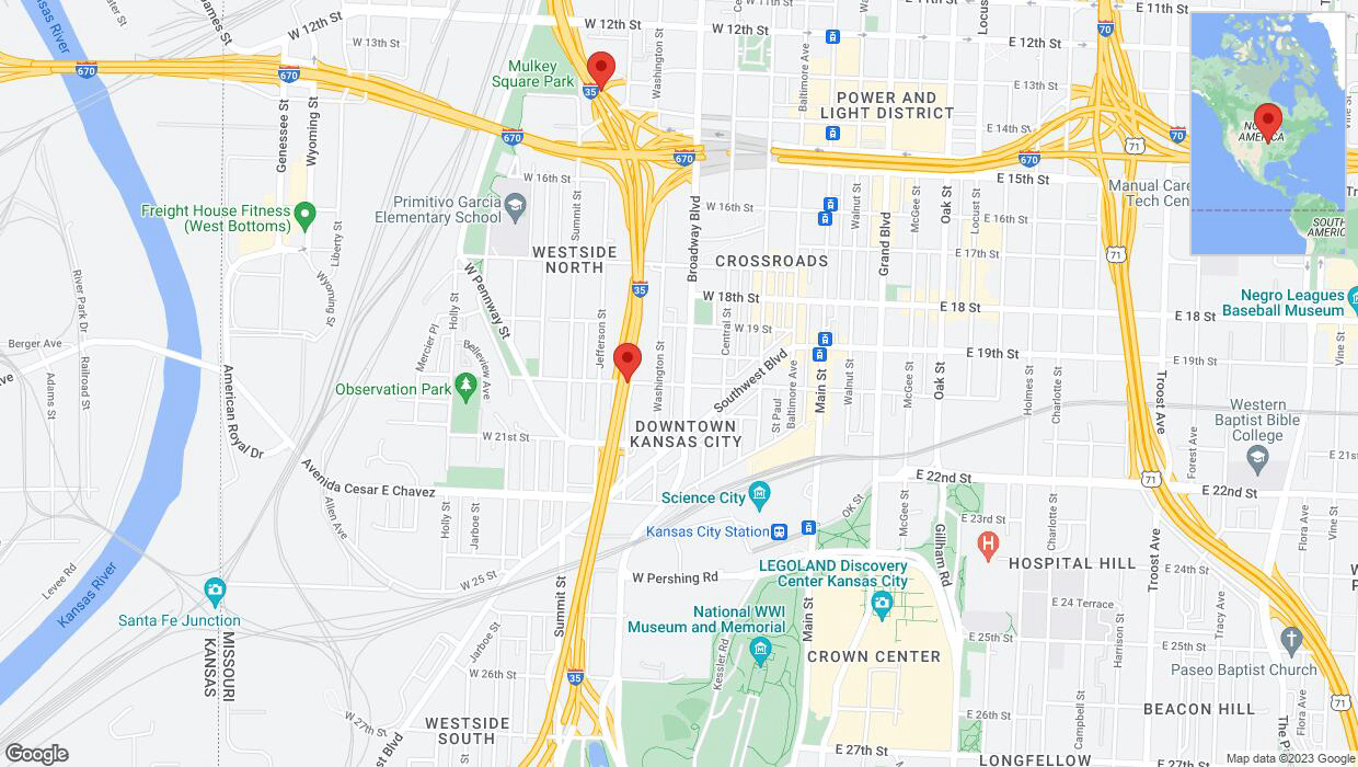 A detailed map that shows the affected road due to 'A crash has been reported on northbound I-35' on November 6th at 4:25 p.m.