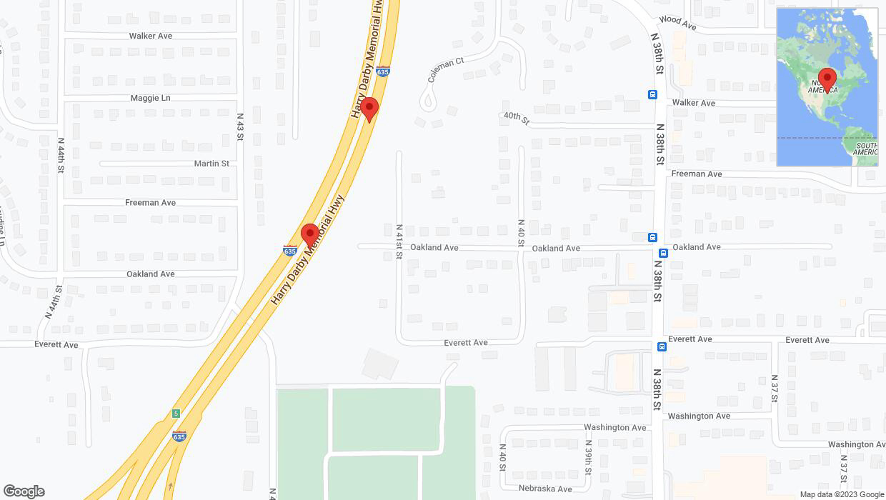 A detailed map that shows the affected road due to 'Broken down vehicle on northbound I-635 in Kansas City' on November 11th at 12:54 p.m.