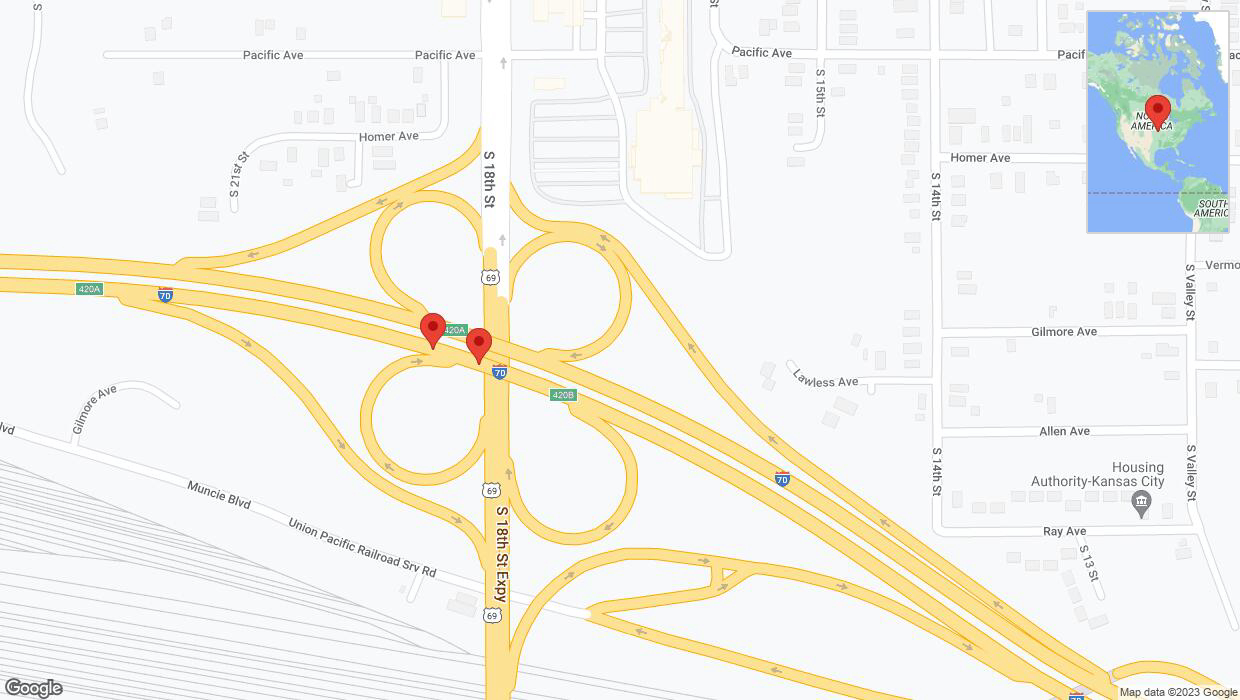 A detailed map that shows the affected road due to 'Crash update: I-70' on November 7th at 6:06 p.m.