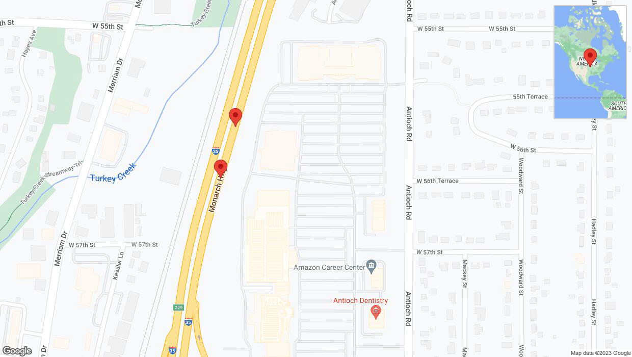 A detailed map that shows the affected road due to 'A crash has been reported on northbound I-35' on November 9th at 3:57 p.m.