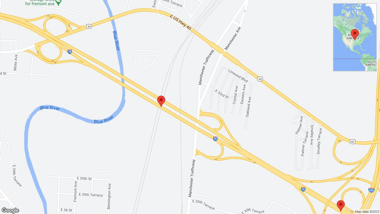 A detailed map that shows the affected road due to 'Crash update: I-70' on November 9th at 4:03 p.m.