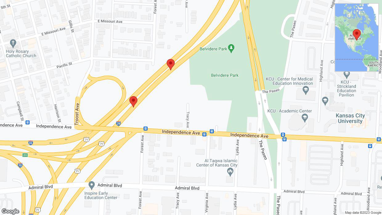 A detailed map that shows the affected road due to 'A crash has been reported on northbound I-35' on November 9th at 6:27 p.m.