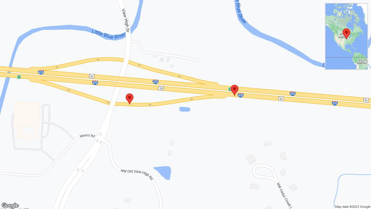 A detailed map that shows the affected road due to 'Crash update: View High Drive' on November 10th at 5:43 p.m.