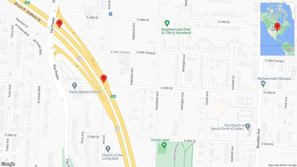 A detailed map that shows the affected road due to 'A crash has been reported on northbound US-71' on November 12th at 2:45 p.m.