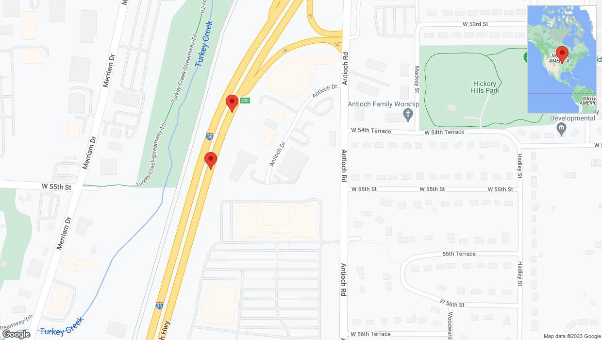 A detailed map that shows the affected road due to 'Crash report: I-35' on November 13th at 8:05 p.m.