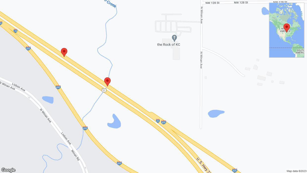 A detailed map that shows the affected road due to 'Crash update: I-435/I-29' on November 13th at 8:35 p.m.