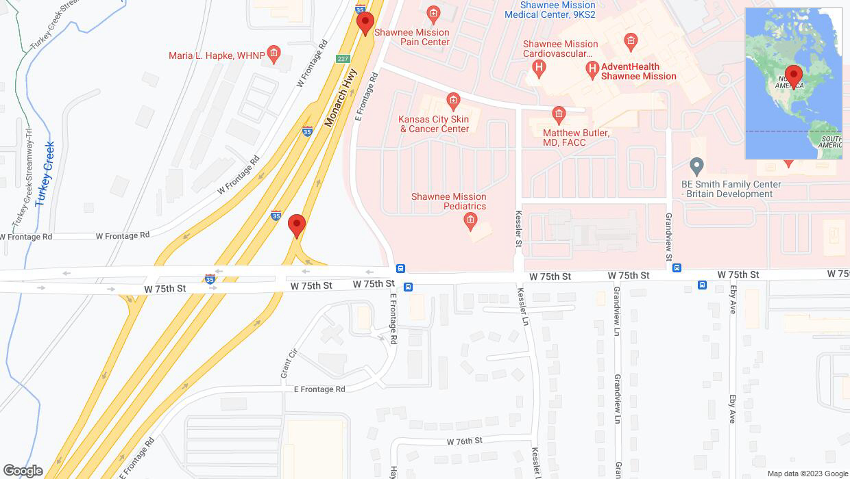 A detailed map that shows the affected road due to 'Merriam: Purple Heart Trail closed' on November 14th at 7:52 p.m.