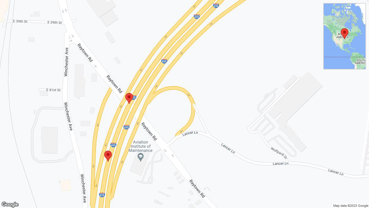 A detailed map that shows the affected road due to 'Broken down vehicle on southbound I-435 in Kansas City' on November 15th at 12:21 p.m.