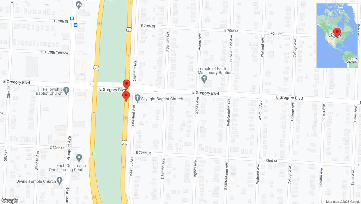 A detailed map that shows the affected road due to 'Crash update: US-71 North' on November 15th at 1:08 p.m.