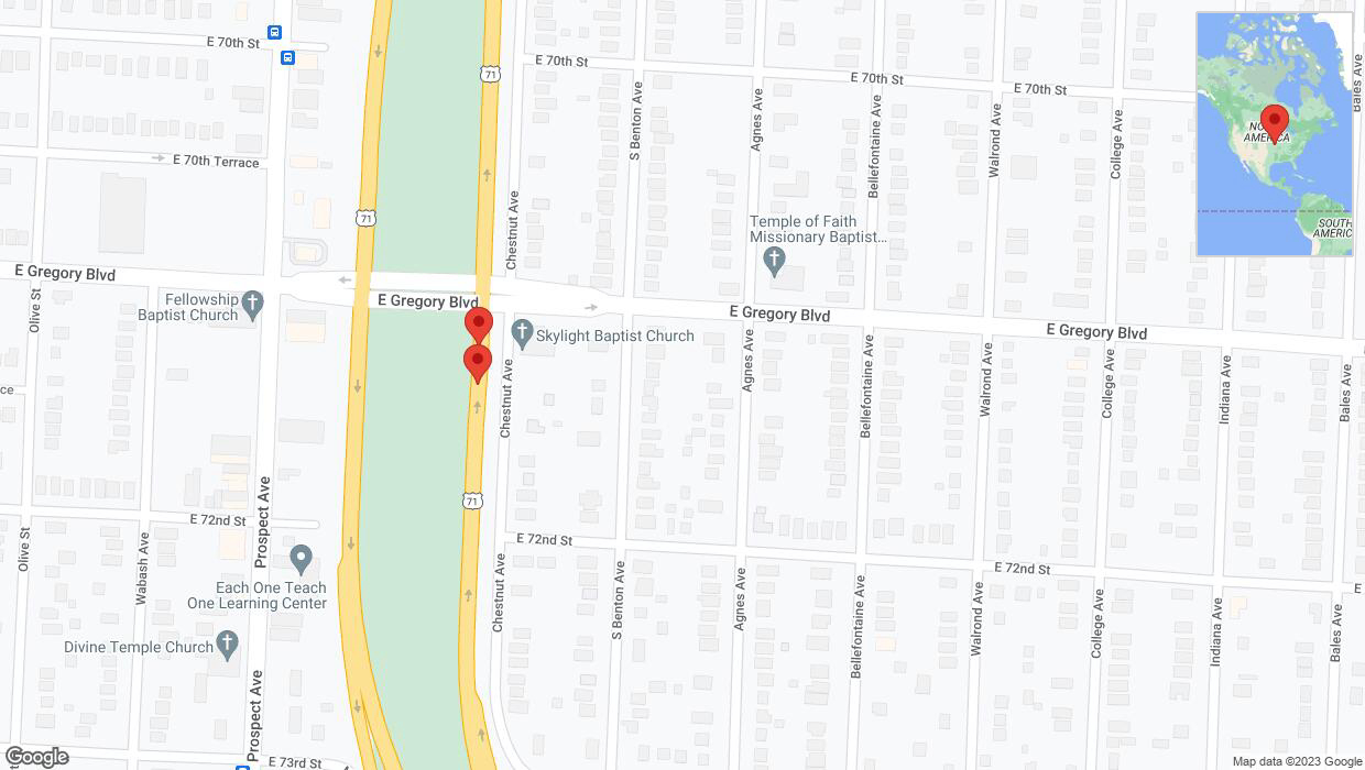 A detailed map that shows the affected road due to 'Crash update: US-71 North' on November 16th at 9:36 p.m.
