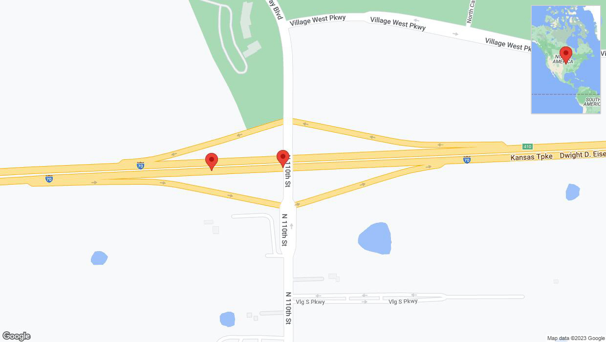 A detailed map that shows the affected road due to 'Broken down vehicle on eastbound I-70 in Edwardsville' on November 17th at 12:50 p.m.
