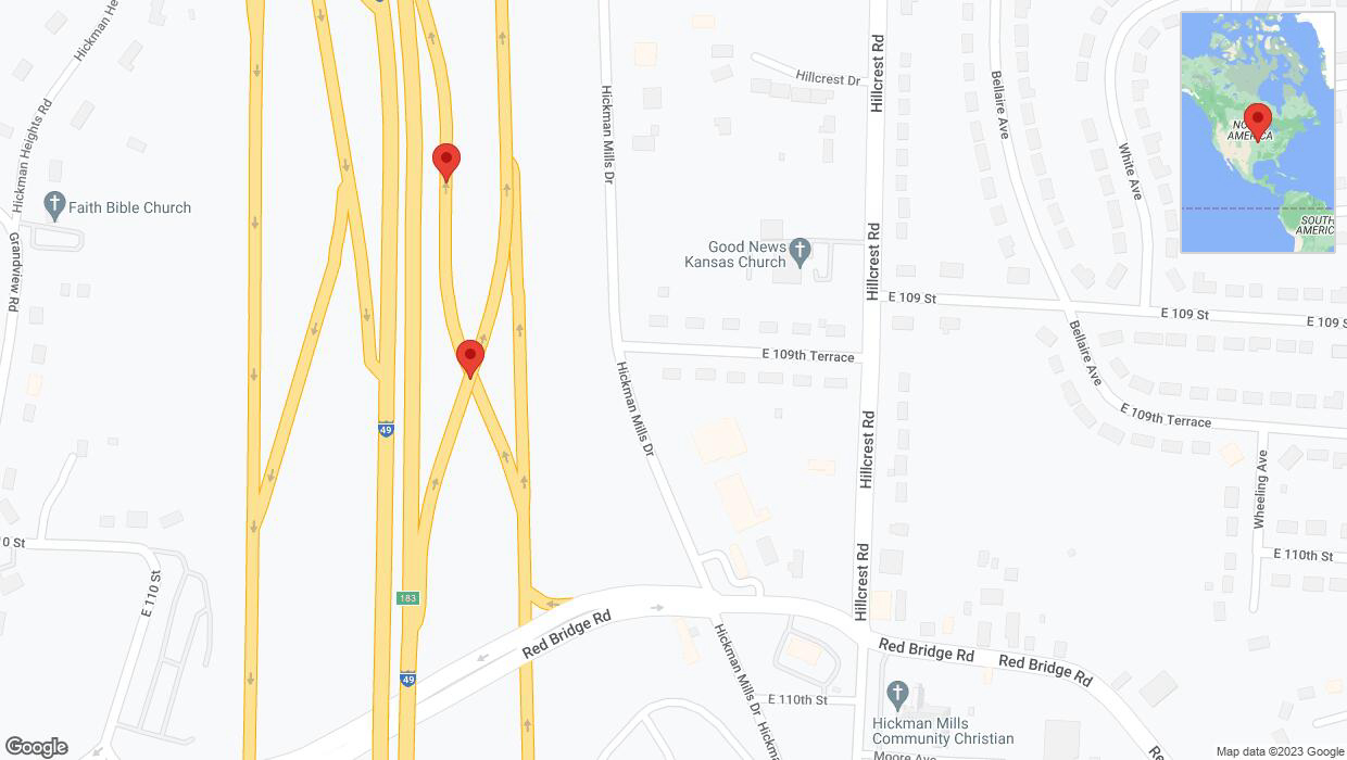 A detailed map that shows the affected road due to 'Reports of a crash on the U. S. Highway 71' on November 17th at 5:43 p.m.