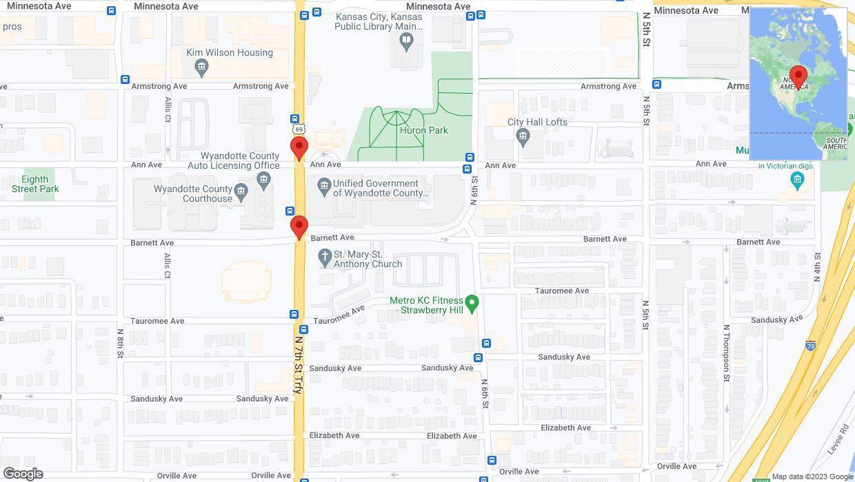 A detailed map that shows the affected road due to 'Road closed in Kansas City' on November 17th at 9:19 p.m.
