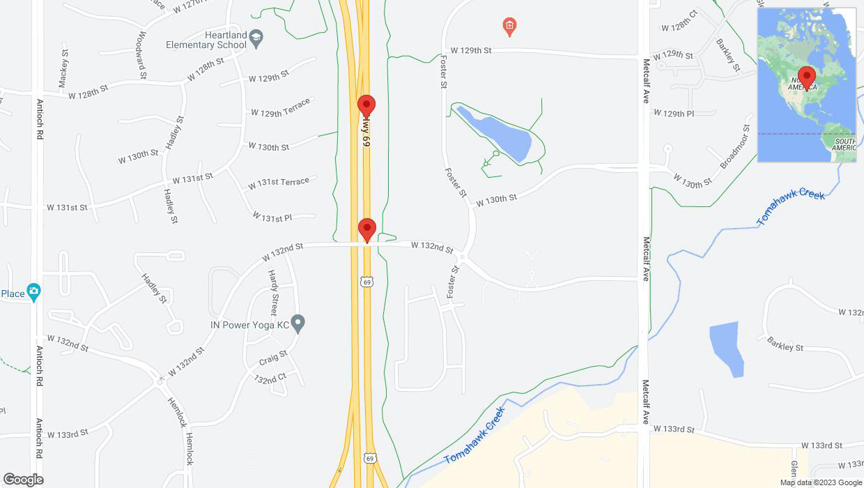 A detailed map that shows the affected road due to 'A crash has been reported on northbound US-69' on November 19th at 1:17 p.m.
