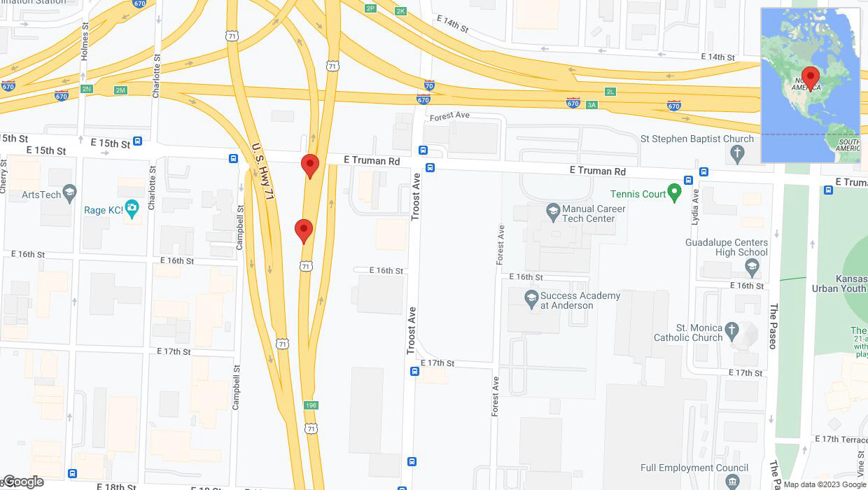 A detailed map that shows the affected road due to 'Crash report: East 16th Street' on November 19th at 1:58 p.m.