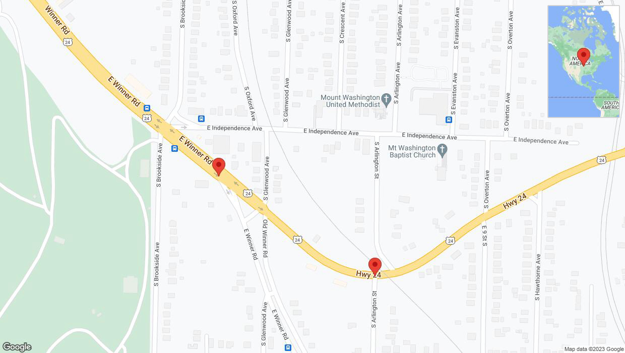 A detailed map that shows the affected road due to 'Road closed in Independence' on November 19th at 1:59 p.m.