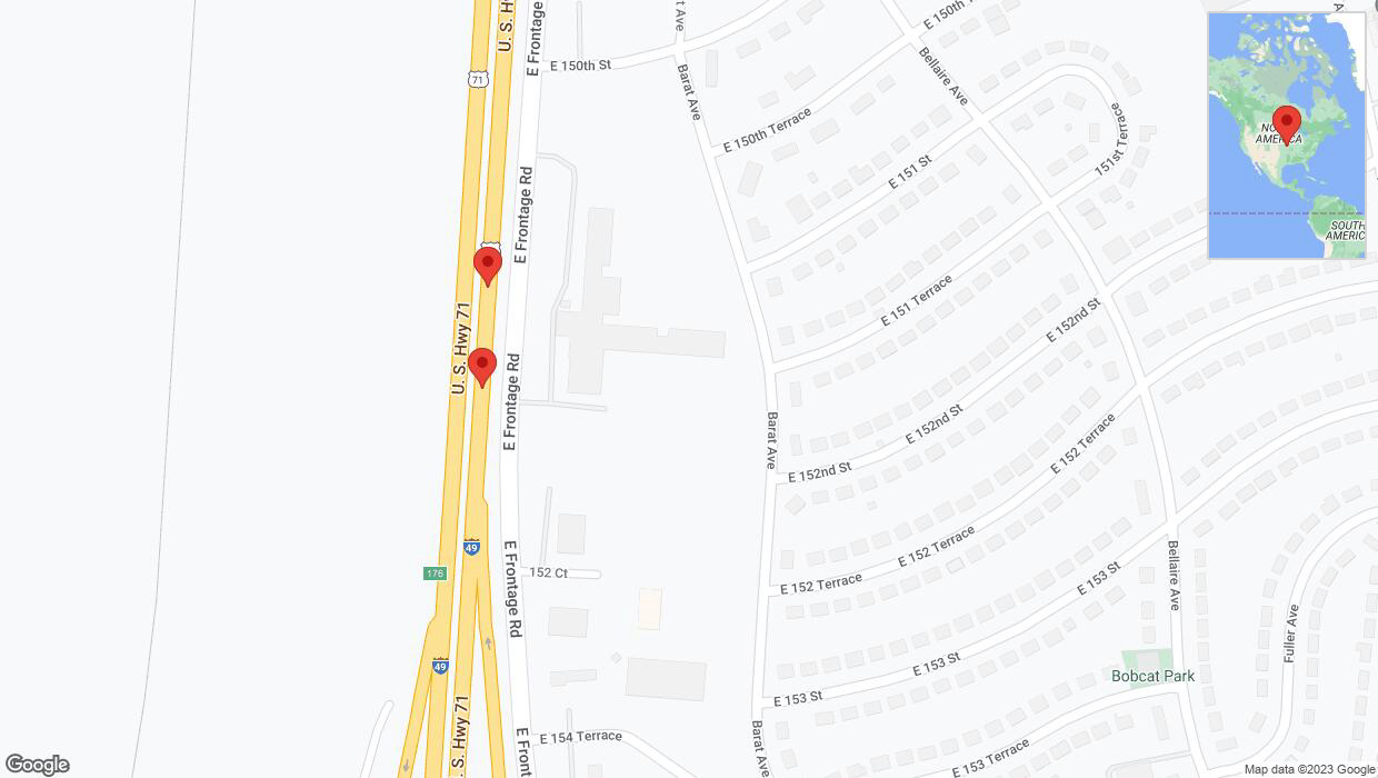 A detailed map that shows the affected road due to 'Reports of a crash on northbound I-40/US-71' on November 21st at 11:33 p.m.