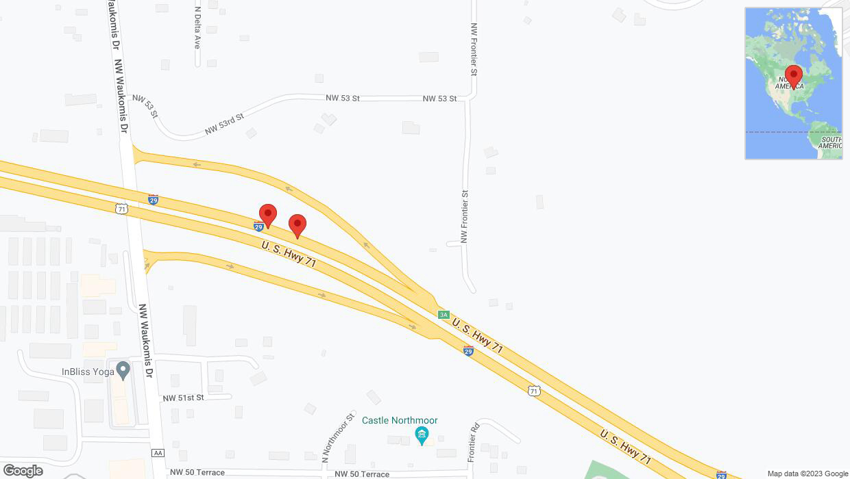 A detailed map that shows the affected road due to 'Crash update: I-29' on November 20th at 5:08 p.m.