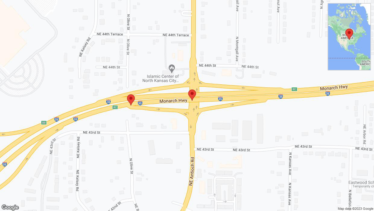 A detailed map that shows the affected road due to 'Reports of a crash on northbound I-35' on November 20th at 5:08 p.m.