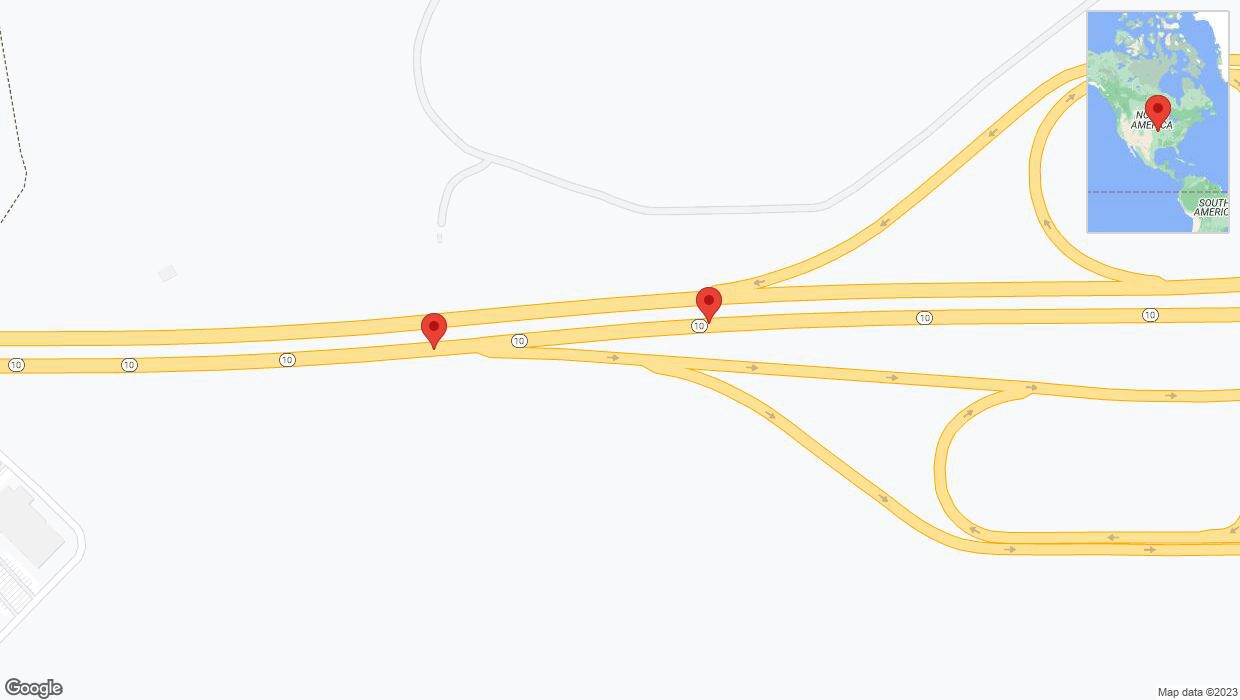 A detailed map that shows the affected road due to 'A crash has been reported on eastbound K-10' on November 20th at 8:15 p.m.