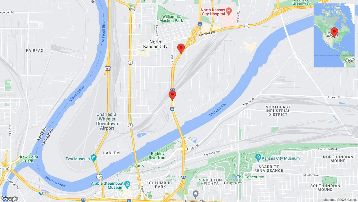 A detailed map that shows the affected road due to 'Crash report: I-29/I-35' on November 21st at 3:46 p.m.