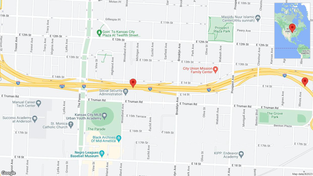 A detailed map that shows the affected road due to 'Crash report: I-70' on November 21st at 6:22 p.m.