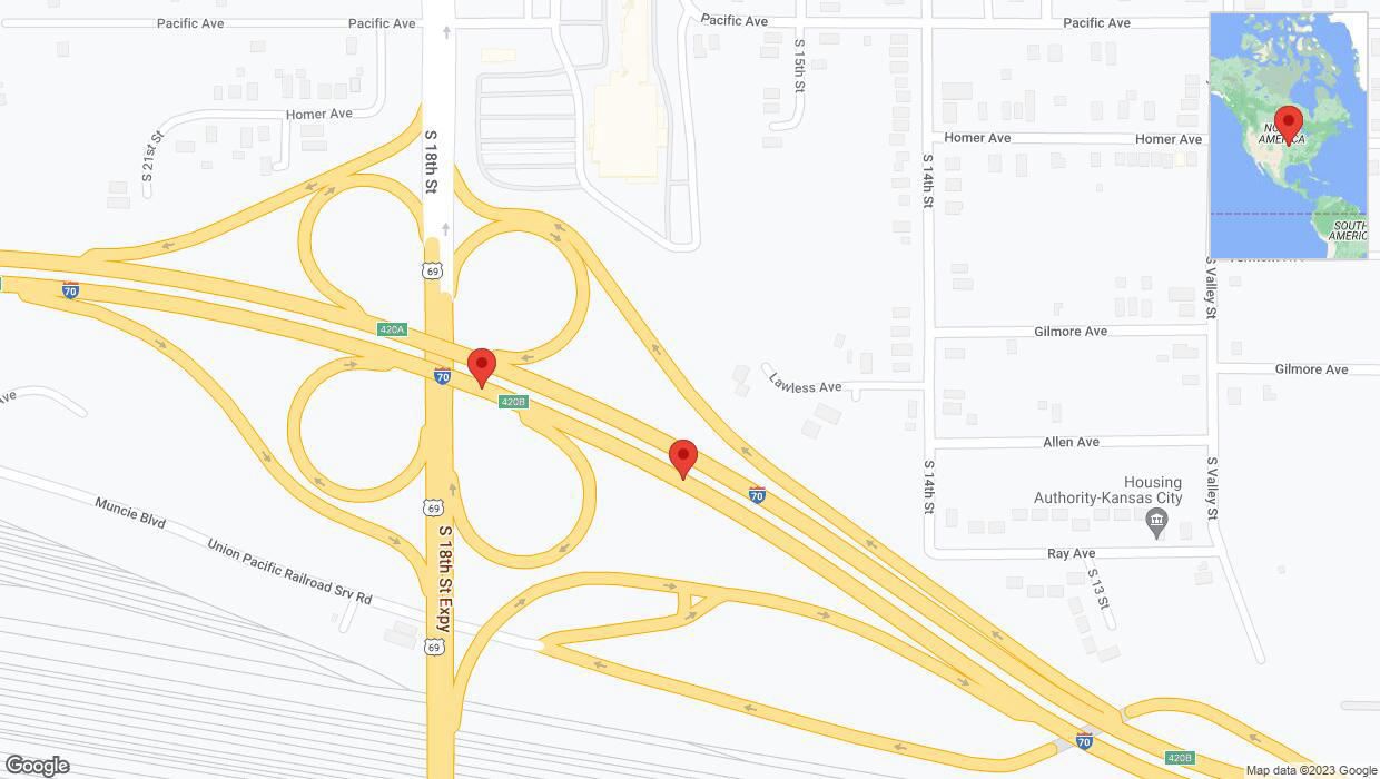 A detailed map that shows the affected road due to 'Crash report: I-70' on November 23rd at 2:35 p.m.