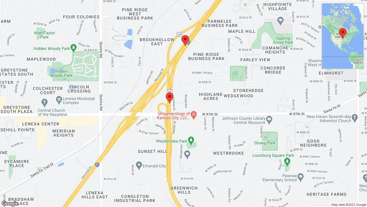 A detailed map that shows the affected road due to 'A crash has been reported on northbound US-69' on November 25th at 11:36 p.m.