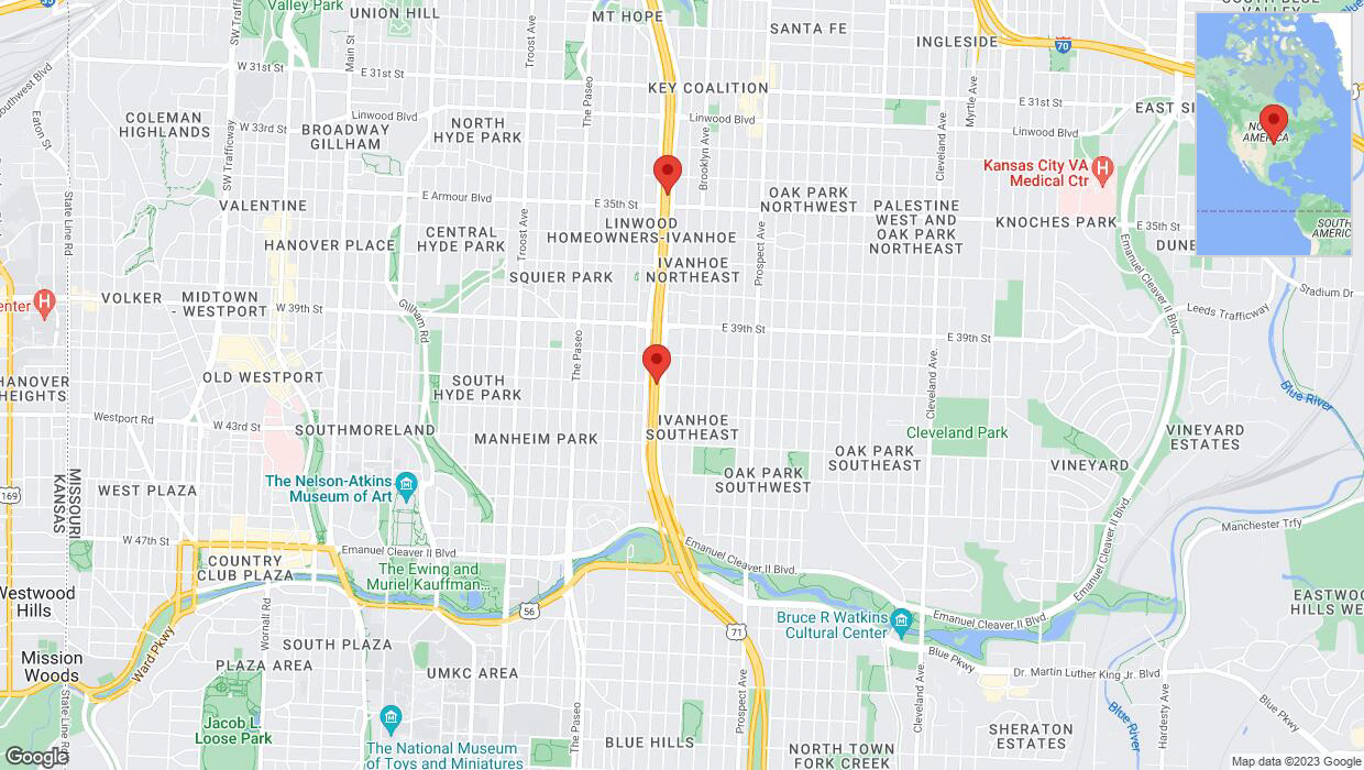 A detailed map that shows the affected road due to 'Crash update: US-71 North' on November 26th at 5:42 p.m.