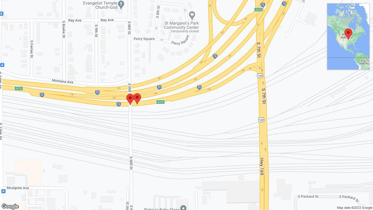 A detailed map that shows the affected road due to 'Crash update: I-70' on November 27th at 4:28 p.m.